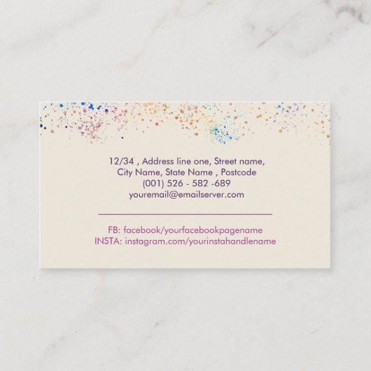 Mooie Afro-Amerikaanse Vrouw - Artistiek Haar Visitekaartje (Achterkant)