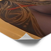 Mooie Afro-Amerikaanse vrouw met bloemen Poster (Hoek)