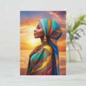 Mooie Afro-Amerikaanse vrouwen Bedankkaart (Staand voorkant)