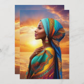 Mooie Afro-Amerikaanse vrouwen Bedankkaart (Voorkant / Achterkant)