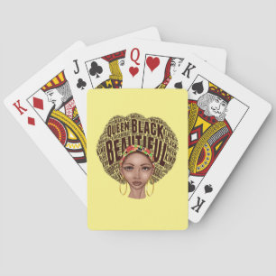 Mooie Afrocentric Sterke Zwarte Vrouw Pokerkaarten