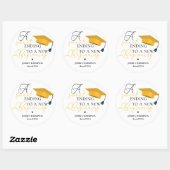 Mooie afsluiting voor een nieuwe start Afstuderen Ronde Sticker (Vel)