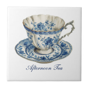 Mooie "Afternoon Tea" Floral Teacup Keramische Teg Tegeltje