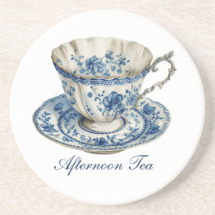 Mooie "Afternoon Tea" Floral Zandsteen Onderzetter