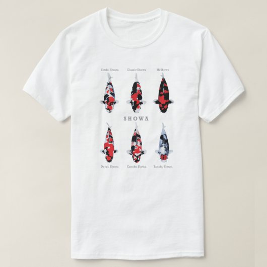 Mooie afwisseling showa Koi Fish T-shirt (Design voorkant)