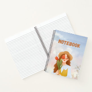 Mooie agenda met waterverf meisjescover