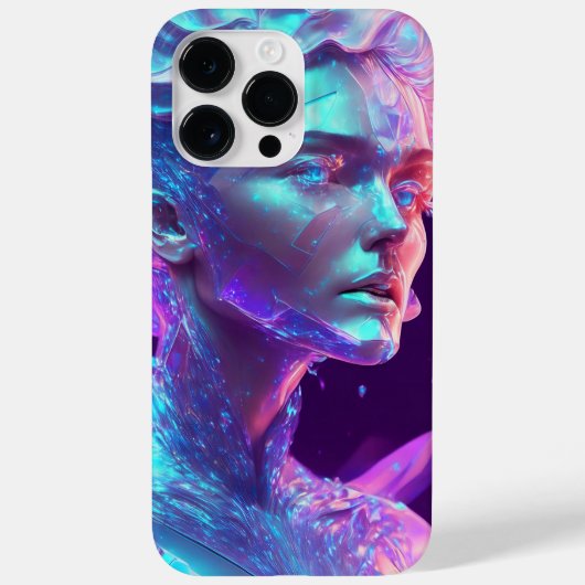Mooie AI Art  Icy Glass zoals Vrouw Case-Mate iPhone Case (Achterkant)