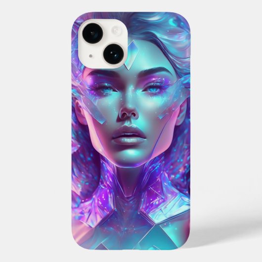 Mooie AI Art  Icy Glass zoals Vrouw Case-Mate iPhone Case (Achterkant)