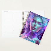 Mooie Ai-kunst Prachtig Ijzig Glas-achtige Vrouw Planner (Display)