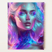 Mooie Ai-kunst Prachtig Ijzig Glas-achtige Vrouw Planner (Achterkant)