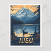 Mooie Alaska USA  Illustratie Reizen Briefkaart (Voorkant)