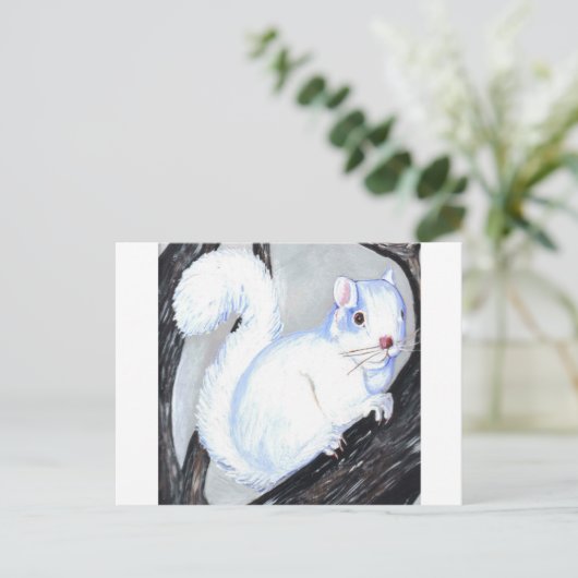 Mooie Albino Squirrel Briefkaart (Staand voorkant)