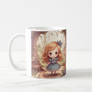 Mooie Alice Avonturen Wonderland Bos Kunst Koffiemok