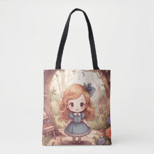 Mooie Alice Avonturen Wonderland Bos Kunst Tote Bag