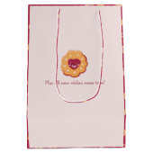 Mooie Alice Konijn Roze Tea Party Verjaardag Medium Cadeauzakje (Achterkant)