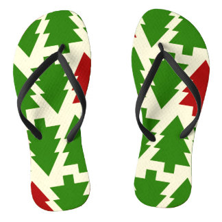 Mooie All-Over Print Kerstboombedekking Teenslippers
