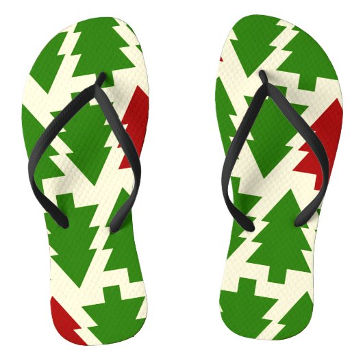 Mooie All-Over Print Kerstboombedekking Teenslippers (Voetbed)