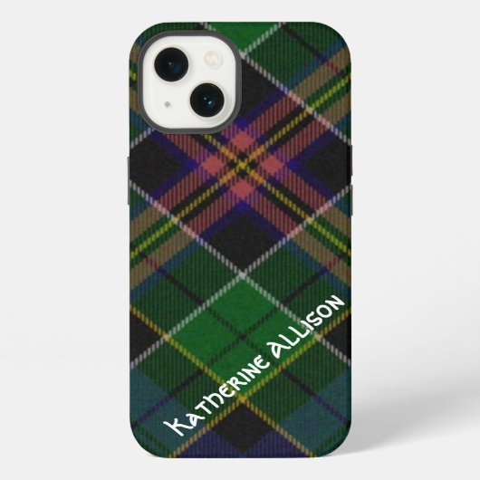 Mooie Allison Tartan Schotse ruit iPhone Hoesje (Achterkant)