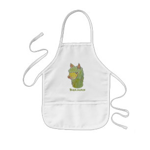 Mooie alpaca gezichtskunst kinder schort