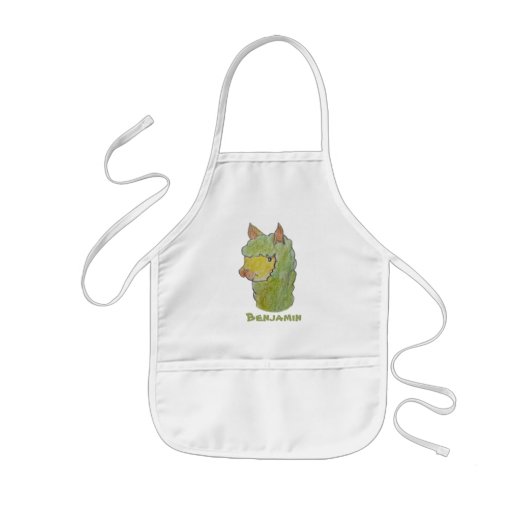 Mooie alpaca gezichtskunst kinder schort (Voorkant)