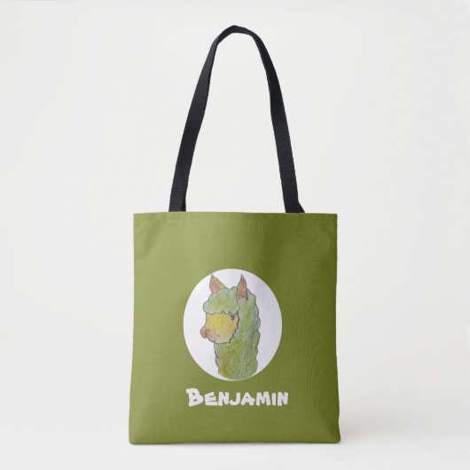 Mooie alpaca gezichtskunst tote bag (Voorkant)