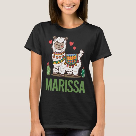 Mooie Alpaca - Marissa Naam T-shirt (Voorkant)