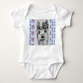 Mooie Alpacca Lama Dier Aquarel Baby Pak Romper