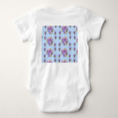 Mooie Alpacca Lama Dier Aquarel Baby Pak Romper (Achterkant)