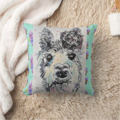 Mooie Alpacca Lama Watercolour Kunst Baby Kussen (Deken)