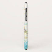 Mooie als een pauwenpastel veer wit turquoise roze Case-Mate iPhone case (Achterkant/links)