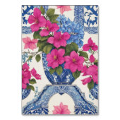 Mooie Amalfi kust Bougainvillea Blauwe Tegels Kaart (Achterkant)