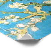 Mooie amandelblauw met antiek schilderblauw poster (Hoek)