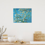 Mooie amandelblauw met antiek schilderblauw poster (Keuken)