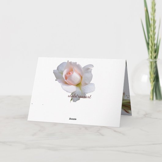 Mooie Amaryllis bloem & aangepaste tekst verjaarda Kaart (Achterkant)