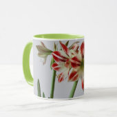 Mooie Amaryllis-bloemen en custom+name Mok (Voorkant links)