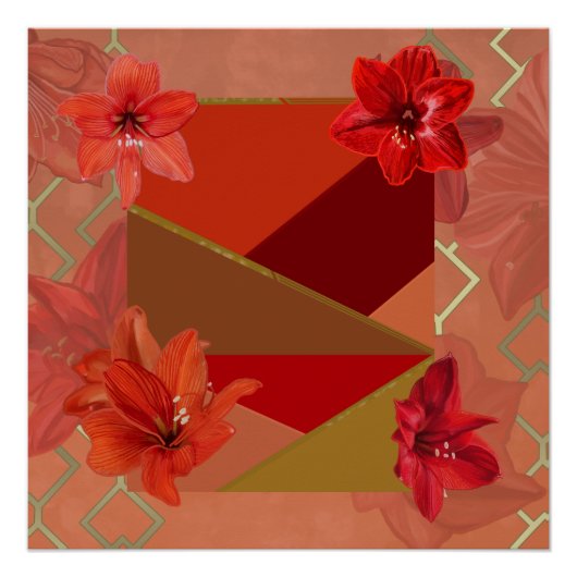 Mooie Amaryllis Bloemen Perfect Poster (Voorkant)