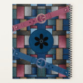 Mooie Ambachtelijke Patchwork Blauwe Planner (Achterkant)