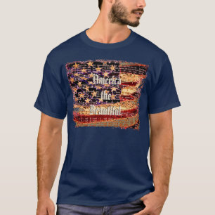 Mooie Amerika, Marine, Patriottisch heren T-shirt