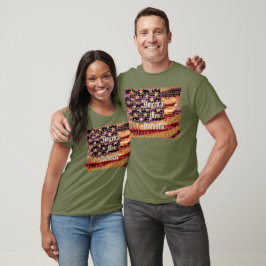 Mooie Amerika, Olijf, Patriottisch heren T-shirt