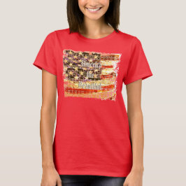 Mooie Amerika, Rode, Patriotische Dames T-Shirt