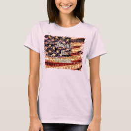 Mooie Amerika, Roze, Patriottisch Dames T-Shirt