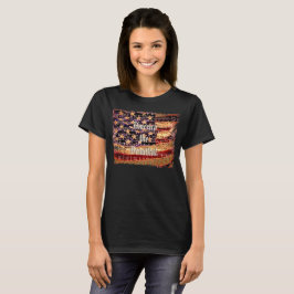 Mooie Amerika,Zwart, Patriottisch Dames T-Shirt