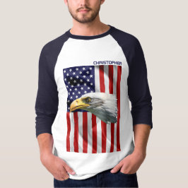 Mooie Amerikaanse adelaar, de Amerikaanse vlag, pa T-shirt