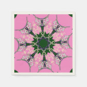 Mooie Amerikaanse Baby roze monogram kunst Servetten (Voorkant)