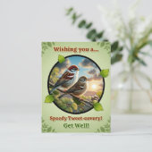 Mooie Amerikaanse Boomspreeuwen Beterschap Ansicht Briefkaart (Staand voorkant)