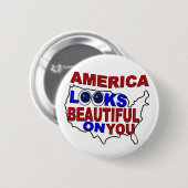 Mooie Amerikaanse Buttonnen Ronde Button 5,7 Cm (Voorkant /achterkant)