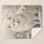 Mooie Amerikaanse Eskimo hond Sherpa Deken (Voorkant (horizontaal))