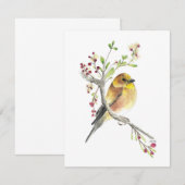 Mooie Amerikaanse goudvink zangvogel notitie Kaart (Voorkant / Achterkant)