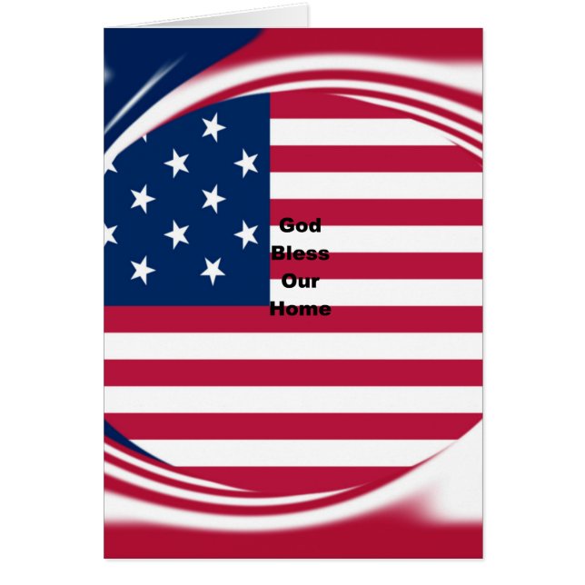 Mooie Amerikaanse vlag God zegene ons huis (Voorkant)