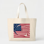 Mooie Amerikaanse vlag God zegene ons huis Grote Tote Bag (Voorkant)